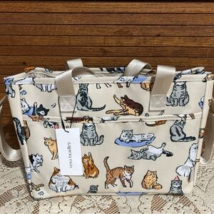 Vera Bradley Everything Organizer  A Cats Life NWT